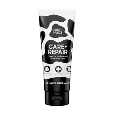 EUTERPFLEGE Care + Repair Creme, 200ml, intensive Pflege für trockene Haut, Feuchtigkeitscreme für Hand und Körper, parfümfrei, Allergiker geeignet