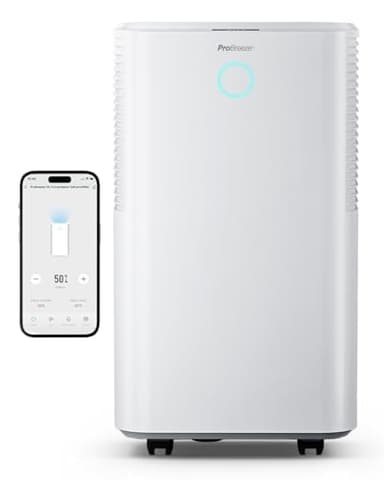 Pro Breeze OmniDry Luftentfeuchter mit App & WLAN, 12L in 24h Entfeuchtungsleistung - Luftentfeuchter elektrisch mit Wäschemodus, Feuchtigkeitssensor, Timer - Gegen Schimmel - Entfeuchter für bis 25m²