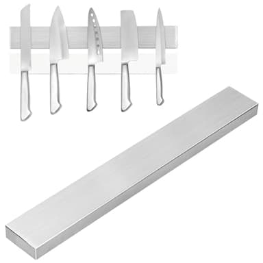 Magnetleiste Messer selbstklebend 30 cm, magnetische Messerleiste aus Edelstahl, magnetischer Messerhalter, messerblock magnetisch, superstarker Magnet für alle Messerarten geeignet