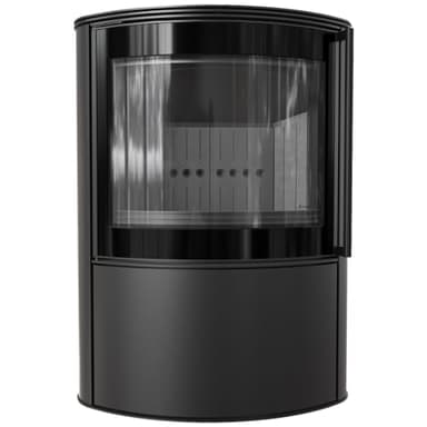 Kratki Kaminofen Bjorn 10 kW Ø150 mm Schwarz Freistehend – Termotec Brennkammer, Ökodesign & BImSchV 2 – Hoher Wirkungsgrad, Externe Luftzufuhr – Sauberes Glas – Effiziente Wärmeverteilung