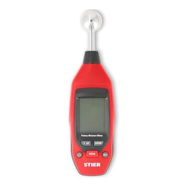 STIER Feuchtigkeitsmessgerät, bis 40 mm Tiefe, Messbereich 0-100, LCD-Display, praktische Alarm- & Hold-Funktionen, batteriebetrieben, Off-Modus nach 30 Sekunden Nichtnutzung