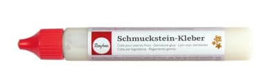 RAYHER HOBBY Rayher 3376000 Schmucksteinkleber, 40 ml, Flasche 41 g, transparent, mit feiner Spitze für punktgenaues Kleben, Kleber für Strasssteine, Schmuckkleber