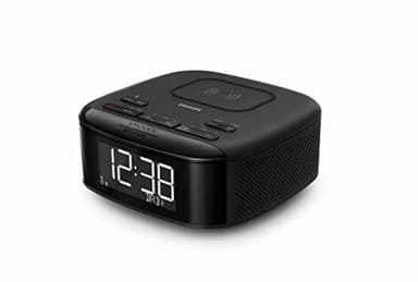 Philips R7705/10 Radiowecker DAB+/UKW Digitalradio (Bluetooth, Doppelter Alarm, Sleep Timer, Automatische Zeitsynchronisierung, Batteriesicherung, Ladegerät für Mobiltelefone)