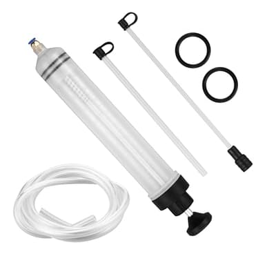 Nuangoo Ölabsaugpumpe 500ml, Hand Ölpumpe mit Schlauch & Messskala, Ölwechselspritze für Auto, Bremsflüssigkeit, Getriebeöl, Kühlmittel, Motoröl – Ölabsauger & Umfüllpumpe für Flüssigkeiten