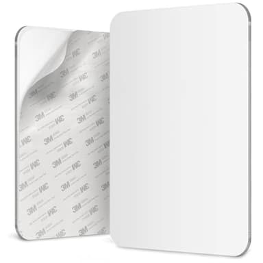 Mavoro 17.5 x 22.5cm Rasier-/Duschspiegel | 3M Klebe-Duschspiegel | Acryl – Unzerbrechlich | Weniger Beschlagen | Schlank Rahmenlos | Peel & Stick | Glasloser Sicherheits-Kinderspiegel (1er Pack)