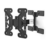 Hama TV Wandhalterung Schwenkbar, Neigbar, Slim (19-48 Zoll TV Halterung für Fernseher bis zu 25 kg, max. VESA 200x200, 1 Arm, Ausziehbare Halterung inkl. Fischer-Dübel & Bohrschablone) schwarz