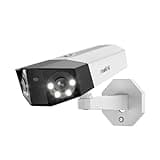 Reolink 4K Dual-Lens überwachungskamera aussen mit 180° Sichtwinkel, Outdoor IP-Kamera, Person/Fahrzeug/Tier-Erkennung, Farb-Nachtsicht, Zwei-Wege-Audio, Wasserdicht, Duo 2 PoE