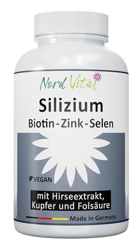 Hochdosiertes Silizium aus Bambus-Extrakt (850 mg), Hirse-Extrakt, Biotin, Zink, Selen, Kupfer, und Folsäure - organisches Silicium mit hoher Bioverfügbarkeit -120 Kapseln -Vegan - deutsche Produktion