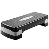 TechFit Aerobic Stepper höhenverstellbar 2 Stufen (10/15 cm), rutschfeste Oberfläche, Maße: 68 x 28 cm, belastbar bis 120 kg, leichtes und langlebiges Polymer, ideal für Fitness und Aerobic-Training