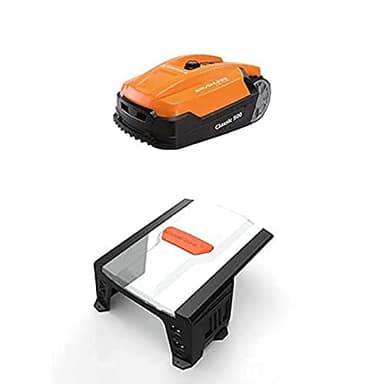 YARD FORCE Mähroboter Classic 500 bis zu 500 qm - Selbstfahrender Rasenmäher Roboter mit Kantenschneide-Funktion, bürstenloser Motor, 40% Steigung und Wochentags-Bedienfeld mit schwarz garage