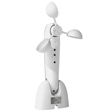 Outsunny Sonnensensor Elektrischer Windsensor Wetterstation Außensensor Windwächter Sonnenwächter Funksensor für Markisen Außenbeschattungen Gelenkarmmarkisen