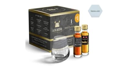 Rum A.H. RIISE Tasting Kit 1 Black 41,2% Vol. 9x20ml + Glas (Kit 1 Black)