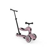 Scoot & Ride Highwaykick 1 Push and Go Kickboard mit Sitz Kinderroller Scooter 2in1 Laufrad mit Lenkstange ab 1 2 Jahren mitwachsend Höhenverstellbar werkzeuglos (Wildberry)