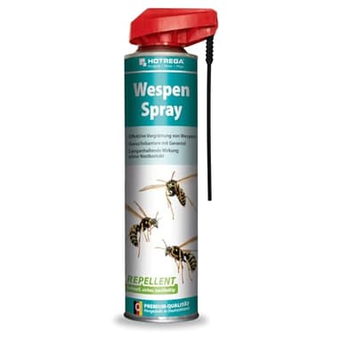 HOTREGA Wespen Spray Repellent 600 ml | Effektive Wespenabwehr mit Geraniol für Haus, Garten, Dach, Balkon und Terrasse | Langanhaltende Wirkung