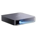 Dangbei Atom Mini Beamer, 1200 ISO Lumen, 1080p HD mit 4K HDR-Eingang, 180" Großbildschirm, DLP Projektor mit GTV, 3D Beamer, Netflix Vorinstalliert Heimkino Beamer mit WiFi und Bluetooth, HDR10, HLG