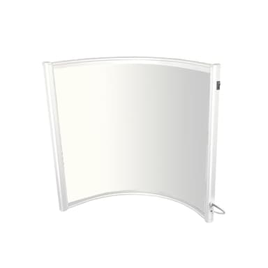Könighaus Infrarotheizung Standgerät | Infrarot Bogenheizung - 600W mit TÜV/GS + 5 Jahre Herstellergarantie ✓ Ideal als Schreibtisch Heizung ✓ fester Stand ✓- Weiß - 600W