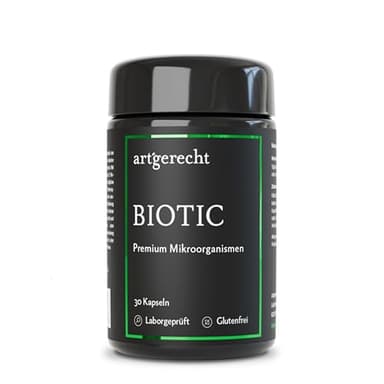 BIOTIC Premium Probiotika – 30 Kapseln mit 18 verschiedene Mikro-Organismen & 47 Mrd. KBE pro Kapsel | mit Bio-Support™-Technologie für Darmmikrobiom & Verdauung | Vegan & ungekühlt haltbar