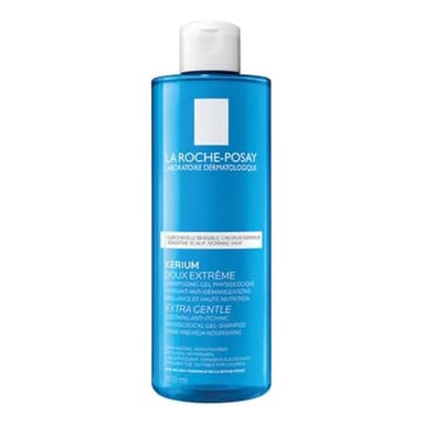 La Roche-Posay Kerium Extrem Mild, Kopfhautschonendes Gel-Shampoo, Silikonfreies Shampoo mit besänftigender Geltextur für glänzende und geschmeidige Haare, Für Kinder und Erwachsene geeignet, 400 ml