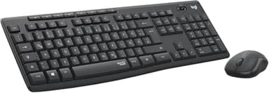Logitech MK270 Wireless Keyboard and Mouse Set, 2.4 GHz Wireless Connection via Nano USB Receiver, Long Battery Life, for Windows and ChromeOS PCs/laptops, German QWERTZ Layout - blac
