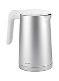 ZWILLING ENFINIGY Wasserkocher mit Edelstahl-Kalkfilter & Überhitzungsschutz, kabellos, 1850 Watt, 1,0 Liter, Silber