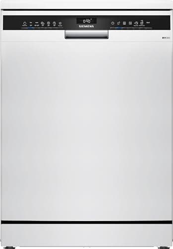 Siemens SN23EW03ME iQ300 Freistehender Geschirrspüler, 60 cm, Home Connect, varioFlex-Korb und varioSchublade, aquaStop, Favoriten-Taste, Programm-Assistent, autoOpen dry, varioSpeed Plus, Weiß