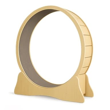 noviclass® Katzenlaufrad Baghira Groß XXL | 132cm Durchmesser Artgerecht für große Katzen | Kratzfest, stabil und leise | Gratis Spielzeug und E-Book | Geprüfte Qualität (Holz)