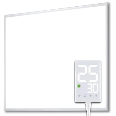 Heidenfeld Infrarotheizung HF-HP100-3 | 𝟭𝟬 𝐉𝐀𝐇𝐑𝐄 𝐆𝐀𝐑𝐀𝐍𝐓𝐈𝐄 - 300 Watt - Bis 8 m² - Infrarot Heizkörper - Elektroheizung mit Thermostat - Überhitzungsschutz (HF-HP100-3 300 Watt)