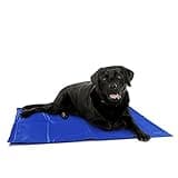 Navaris Kühlmatte Hund Kühldecke Katzen - Abkühlung Kühlmittel für Tiere - Gelmatte für Bett oder Auto - Regulierung der Körpertemperatur - Selbstkühlende Matte 81x96cm