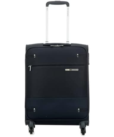 Samsonite Base Boost - Handgepäck Koffer 55 x 40 x 20 cm, mit 2 Rollen, Weichgepäck Kabinenkoffer für die meisten Airlines geeignet, inkl. Ryanair & EasyJet, TSA-Schloss, Leicht, 41 L, Blau