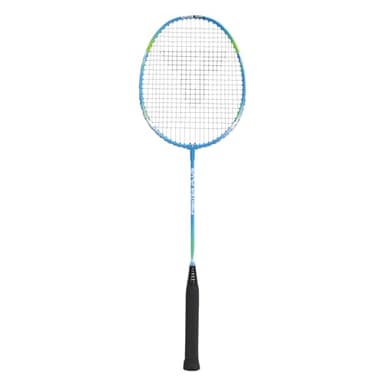 Talbot-Torro Badmintonschläger Fighter Plus, Federballschläger mit Airflex Griffsystem und Powerwave Rahmenprofil für bessere Ballbeschleunigung, Farbe: Blau-Grün, 429808
