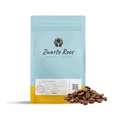 Zwarte Roes Brasil Capricornio – Espresso-Kaffeebohnen (ganze Bohnen) – 100% Arabica, mittlere Röstung – Haselnuss, Schwarzkirsche & Schokolade – Direkt gehandelt (250 g)