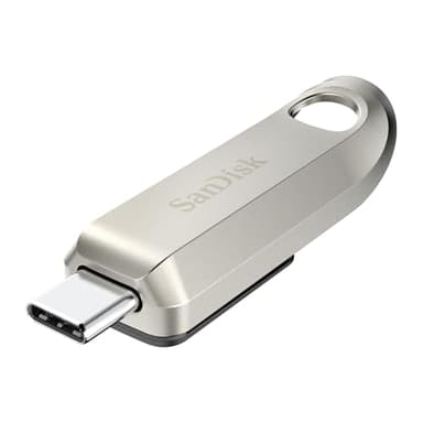 SanDisk Ultra Luxe USB-Type-C-Laufwerk 1 TB (USB-Type-C-Flash-Laufwerk, USB-3.2-Gen-1, Metalldesign, 400 MB/s Lesen, Schlüsselbundöse) Silber