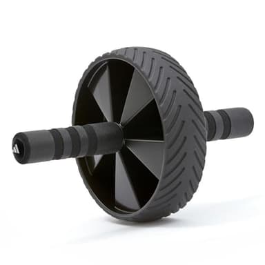 adidas Bewegungsrad Ab Wheel für effektives Bauchmuskeltraining – Stabiles Fitnessgerät, Ergonomisches Design, Heimtraining & Fitness, Schwarz