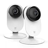 YI Pro 2K(3MP) 2 Stücke,Ip Kamera WiFi Überwachungskamera mit Bewegungserkennung,Push-Benachrichtigung,Nachtsichtfunktion,für Telefone iOS und Android