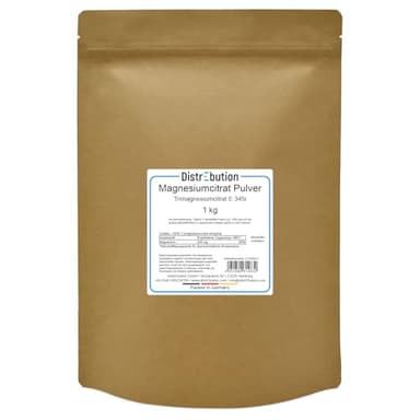 Magnesiumcitrat Pulver 1kg - 100% Trimagnesiumcitrat, hohe Bioverfügbarkeit - ideal für Sportler