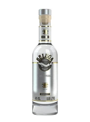 Beluga Noble Vodka 3x50 ml Flasche 40% Alk., Premium Wodka aus Sibirien, reiner und weicher Geschmack
