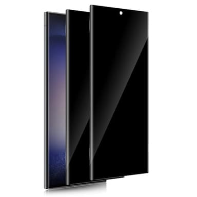 Xunzii Schutzfolie für Samsung Galaxy S23 Ultra für Panzerglas Sichtschutz, 9H Härte Sichtschutzfolie, Vollständige Abdeckung Anti-Spy Panzer Schutz Glas, Blasenfreie Privacy Schutzglas [2 Stück]