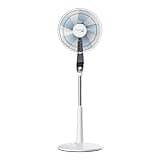 Rowenta Standventilator Turbo Silence Extreme, 4 Geschwindigkeitsstufen, Nachtmodus, Turbostufe, automatische Oszillation, bis zu 80 m³/Min. Luftzirkulation, Ventilator leise, weiß/schwarz, VU5640