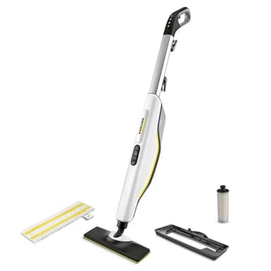 Kärcher Dampfreiniger SC 3 Upright EasyFix, Aufheizzeit: 0,5 min., Flächenleistung: ca. 60 m², Tank: 0,5 l, Heizleistung: 1.600 W, mit Bodendüse, Bodentuch, Teppichgleiter, Entkalkungskartusche