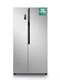HEINRICHS Side-by-Side Kühlschrank, Kühlgefrierkombination mit 519L Mega Gesamtvolumen, NO-FROST Funktion, 185L Gefriervolumen, LED Beleuchtung,Touch-Bedienung, Multi-Airflow-System, Inox Heinrich´s
