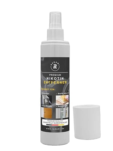 Nikotin Entferner Nikotinentferner Nikotinreiniger 250ml Ruß & Nikotin Reiniger für Wände, Türen, Fensterrahmen, Heizkörper, Kunststoff, Fliesen | Starker Fettlöser für Haushalt und Gastronomie