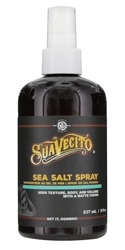 Suavecito Meersalzspray für Männer, texturierendes und volumengebendes Haarspray, sorgt für natürliche Strandwellen und ein mattes Finish, leichte, nicht klebende Formel mit erfrischendem Duft, 237ml