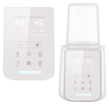 Flaschenwärmer Baby, 8-in-1 Babyflaschen Wärmer, Tragbarer Fläschchenwärmer mit LCD-Display Timer, Bottle Warmer Intelligentes Schnelles Auftauen, Sterilisieren für Alle Babyflaschen