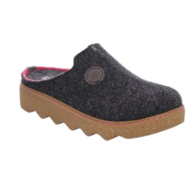 Rohde Damen Hausschuhe Pantoffeln Softfilz Foggia 6120, Größe:37 EU, Farbe:Grau