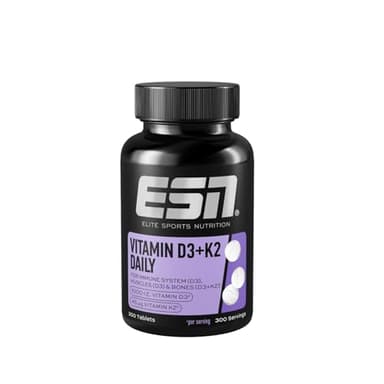 ESN Vitamin D3 + K2 Daily, 300 Tabletten, für Immunsystem und Knochen, made in Germany