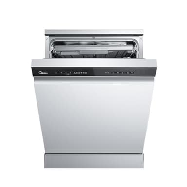 Midea SF 7.60NW14B Geschirrspüler 60cm Freistehend & Unterbaufähig, 14 Maßgedecke, 8 Programme, Spülmaschine 60 cm mit WIFI, 42 db, Hygienepflege+, Dualzone Wash, Extra Trocknen