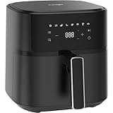 iceagle Heißluftfritteuse 6,5 L Airfryer XL - Fritteuse Ohne Fett mit Metallinnenraum | 1700W Heissluftfriteuse mit 8 Kochprogramme, Digitalem Display, mit deutschem Rezeptbuch