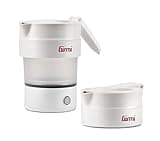 Girmi BL03 Zusammenklappbarer Reise-Wasserkocher, Silikonkrug, 0,6 Liter Fassungsvermögen, 600 W, Platzsparend, BPA-frei, Automatische Abschaltung, Abnehmbares Kabel
