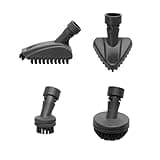 POLTI Vaporetto PAEU0399 Set mit 4 Bürsten mit Nylonborsten zum Reinigen von Fliesen, Herdplatten, Fugen und Sanitärkeramik