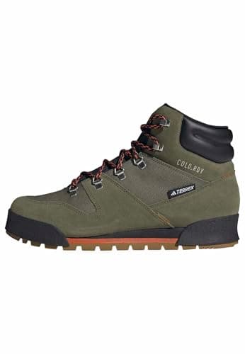 Adidas Herren Terrex Snowpitch Cold.RDY Hiking Shoes, Olive Strata/Bronze Strata/Orange, 43 1/3 EU
